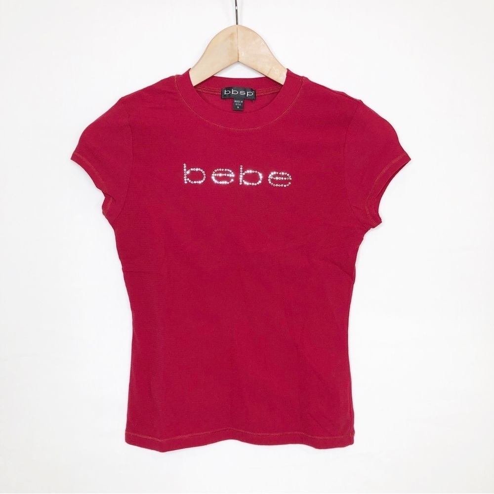 Bebe sport, red, BB logo short sleeve T-shirt ❤️